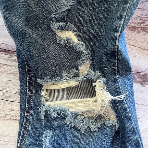 Skater Girl Denim Joggers- Medium Wash - Picture 11 of 13